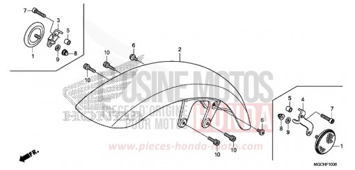 AILE AVANT (CB1100CA/CAD/TA/TAD) CB1100CAH de 2017